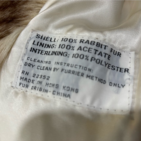 Vintage 100% Real Rabbit Fur Coat Jacket Medium Split End Ltd. - Picture 3 of 6